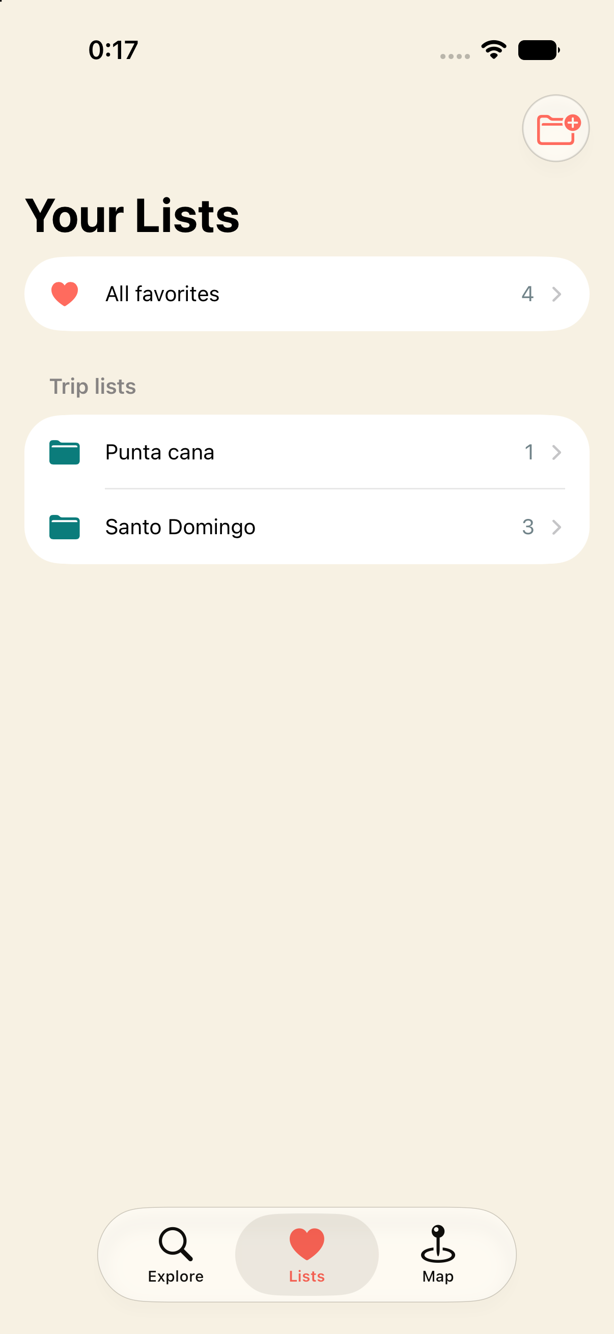 Dom-Rep App Visited Places Map Screen
